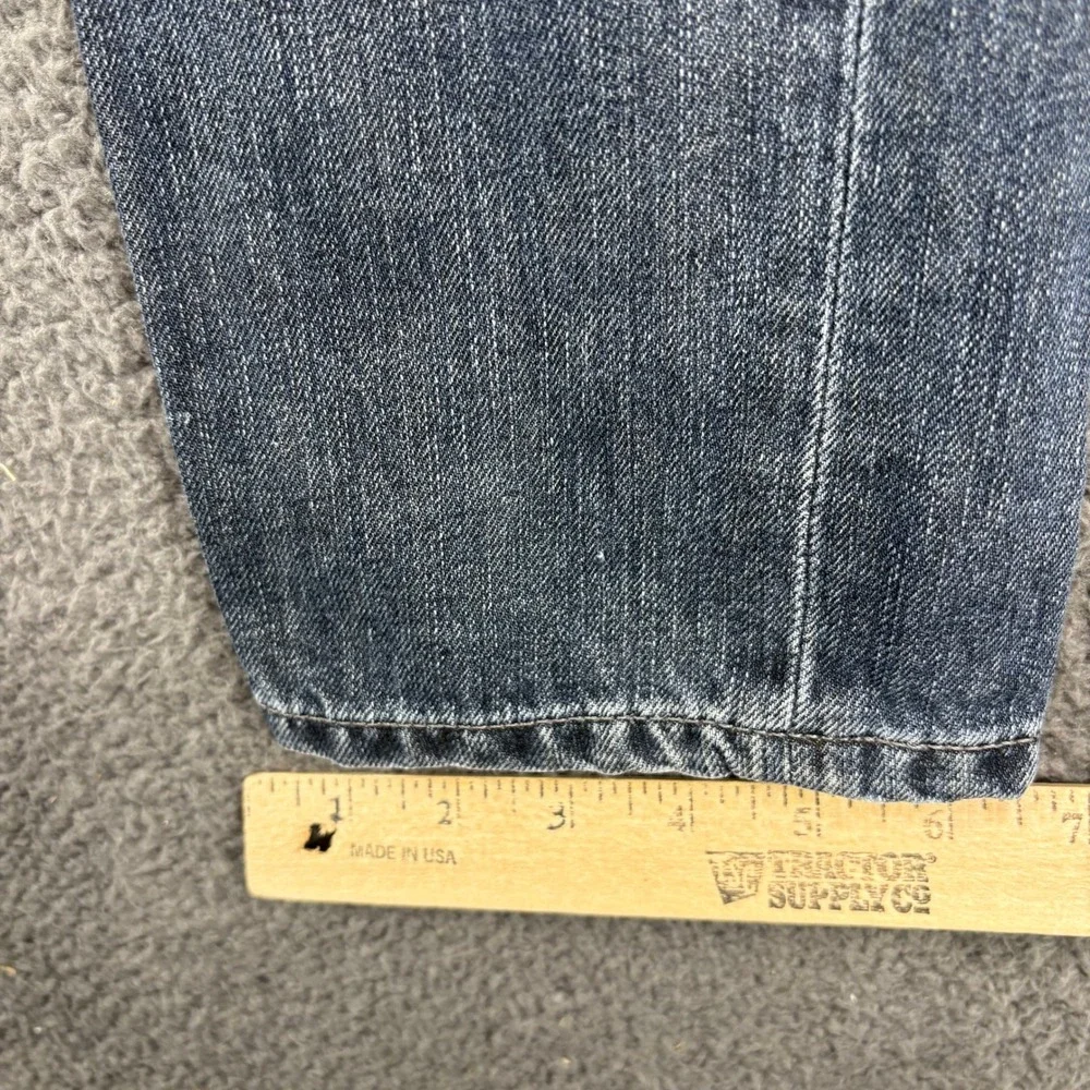 Quiksilver Boys 22 Straight‎ Fit Denim Jeans Distressed Blue Cotton
